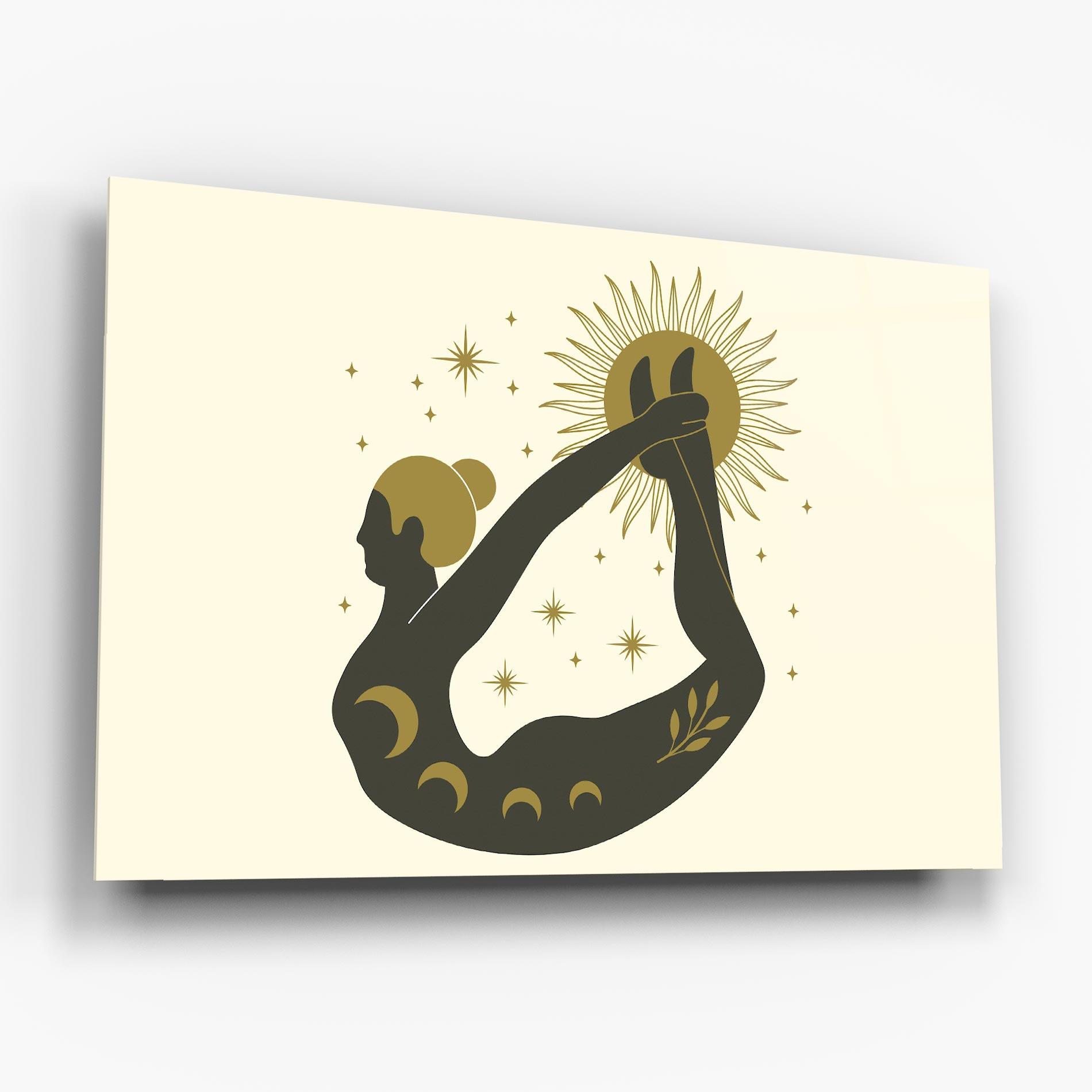 Стъклена картина Dhanurasana mockup 6