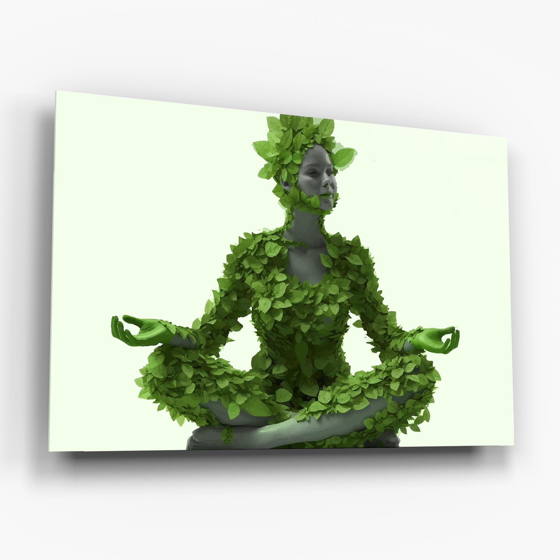 Стъклена картина Nature Yoga mockup 6