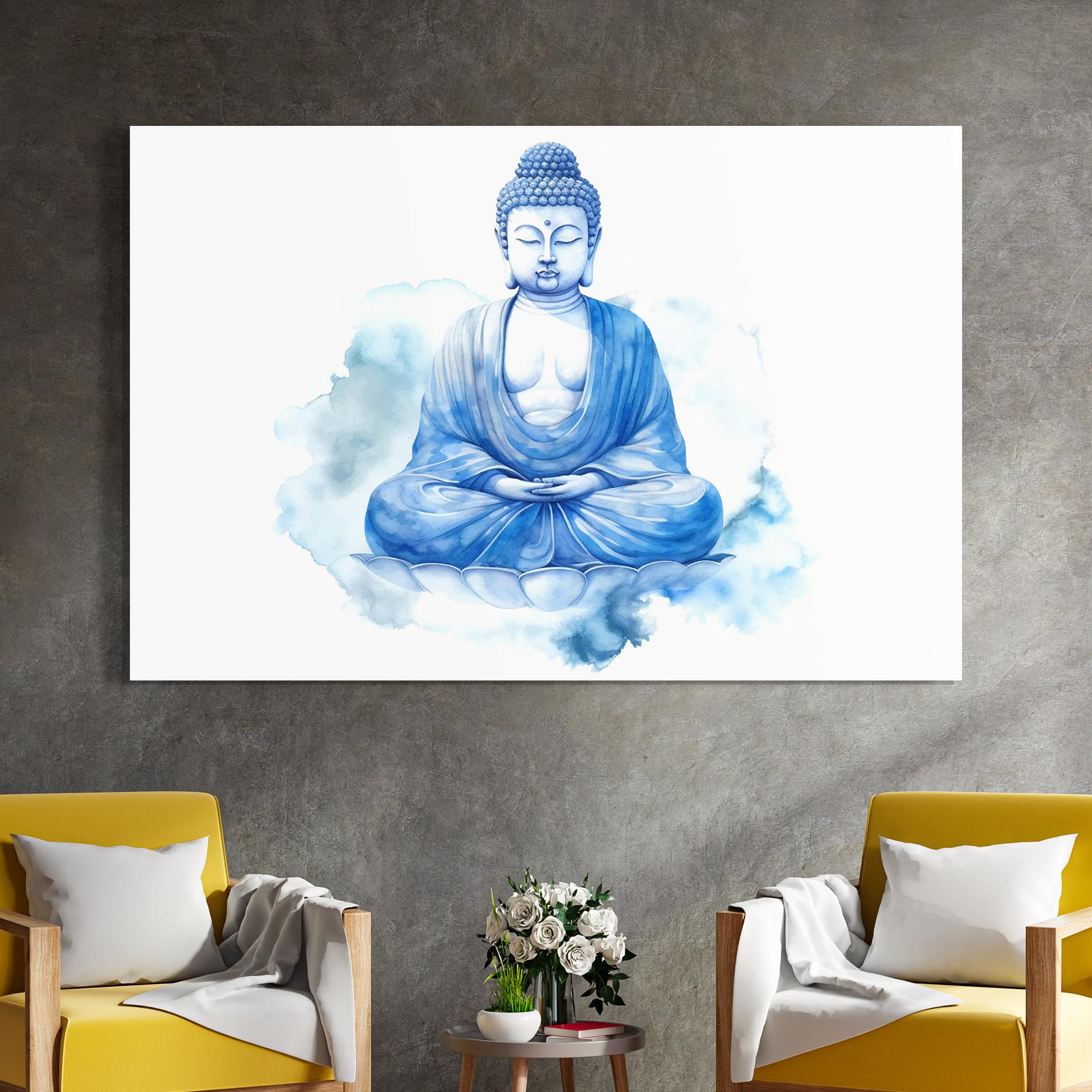 Стъклена картина Cloud Yoga mockup 4