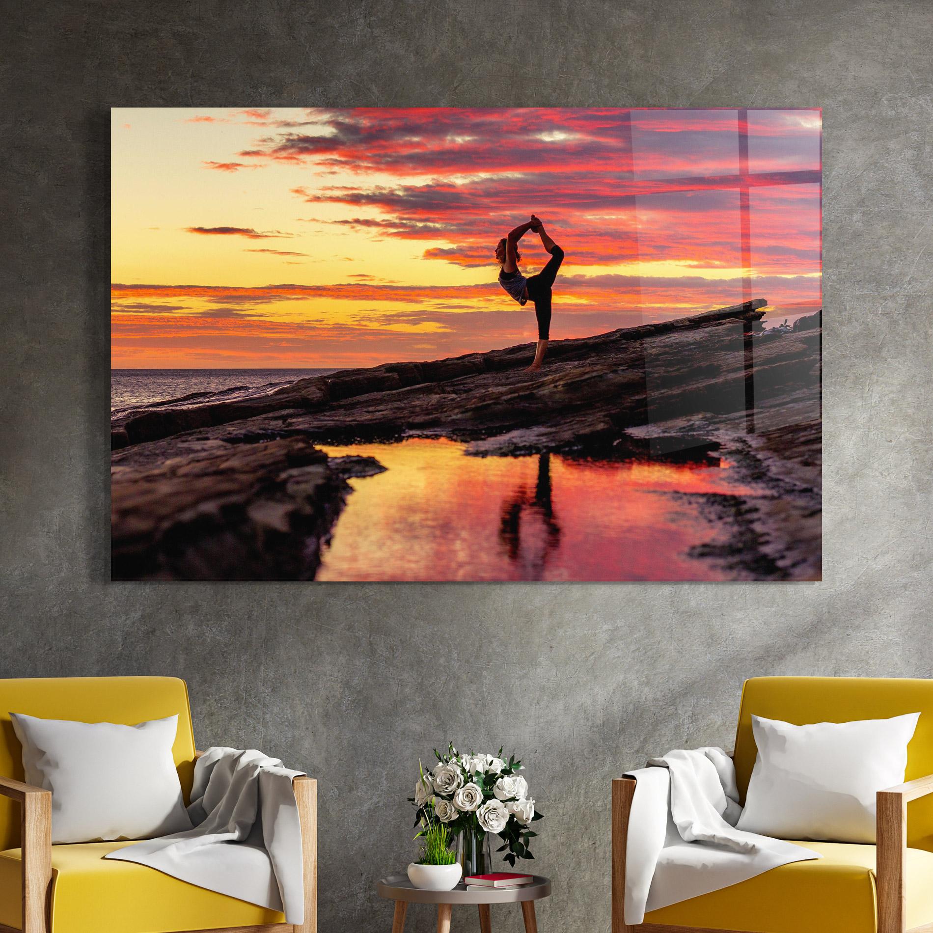 Стъклена картина Namaste mockup 4