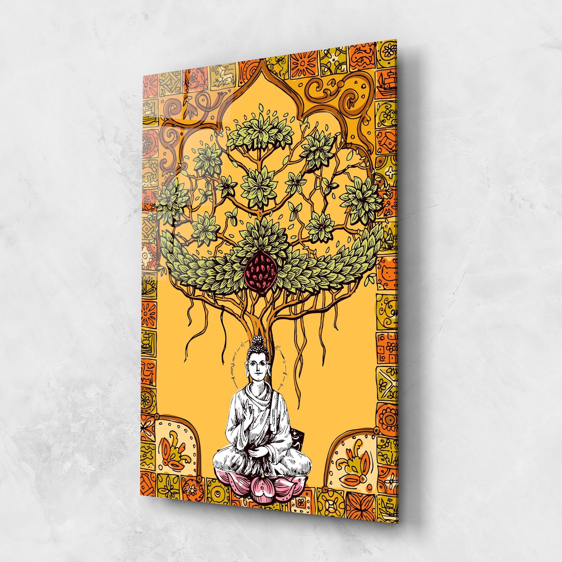 Стъклена картина Meditation Three mockup 1