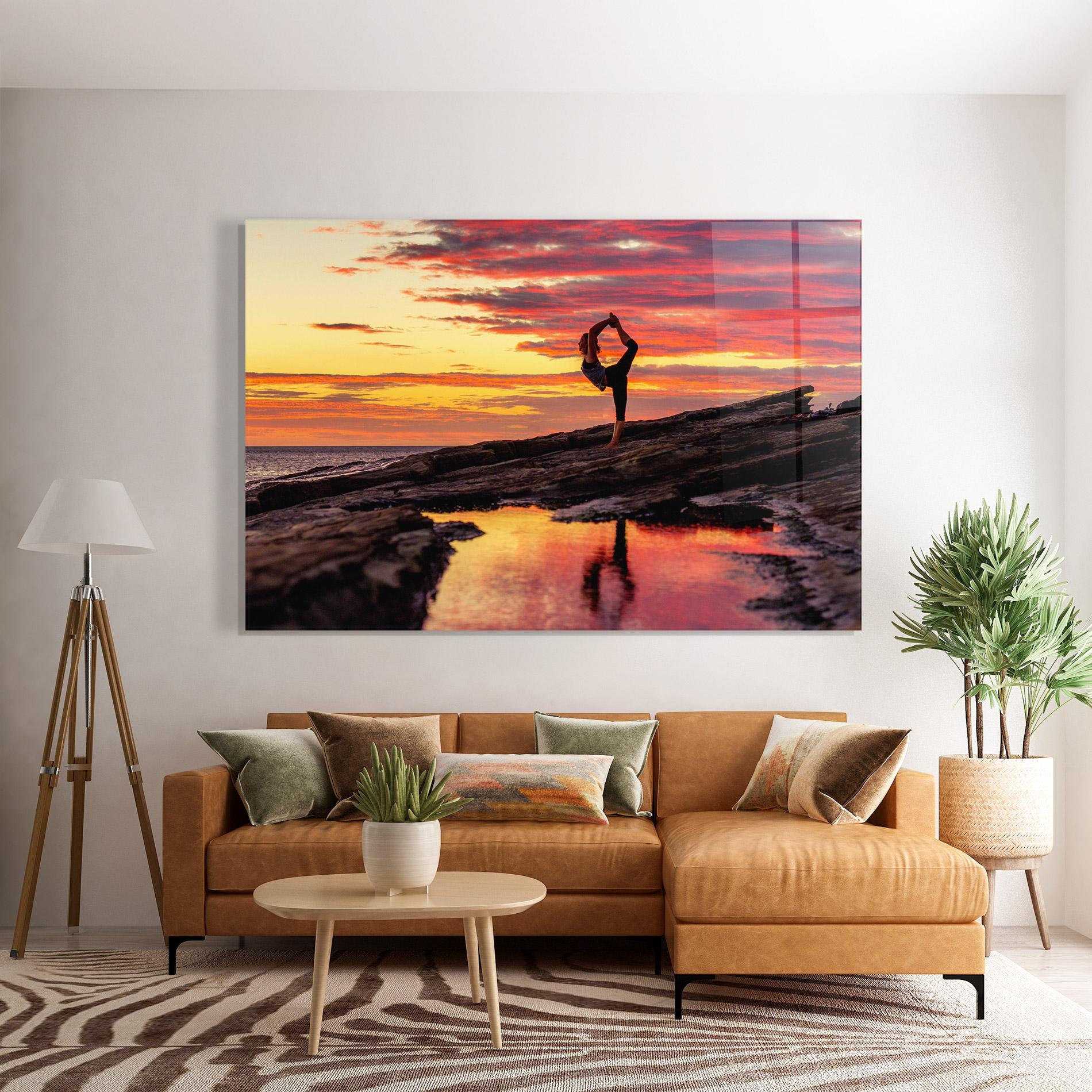 Стъклена картина Namaste mockup 7