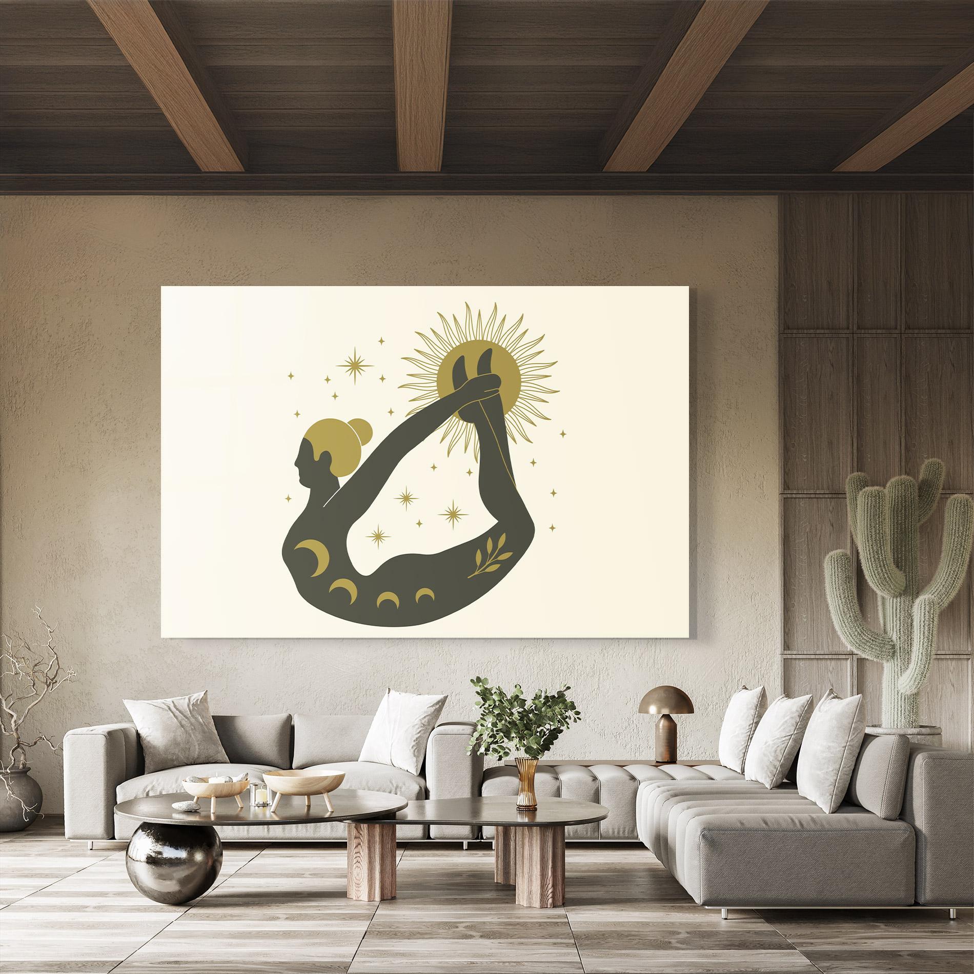 Стъклена картина Dhanurasana mockup 8