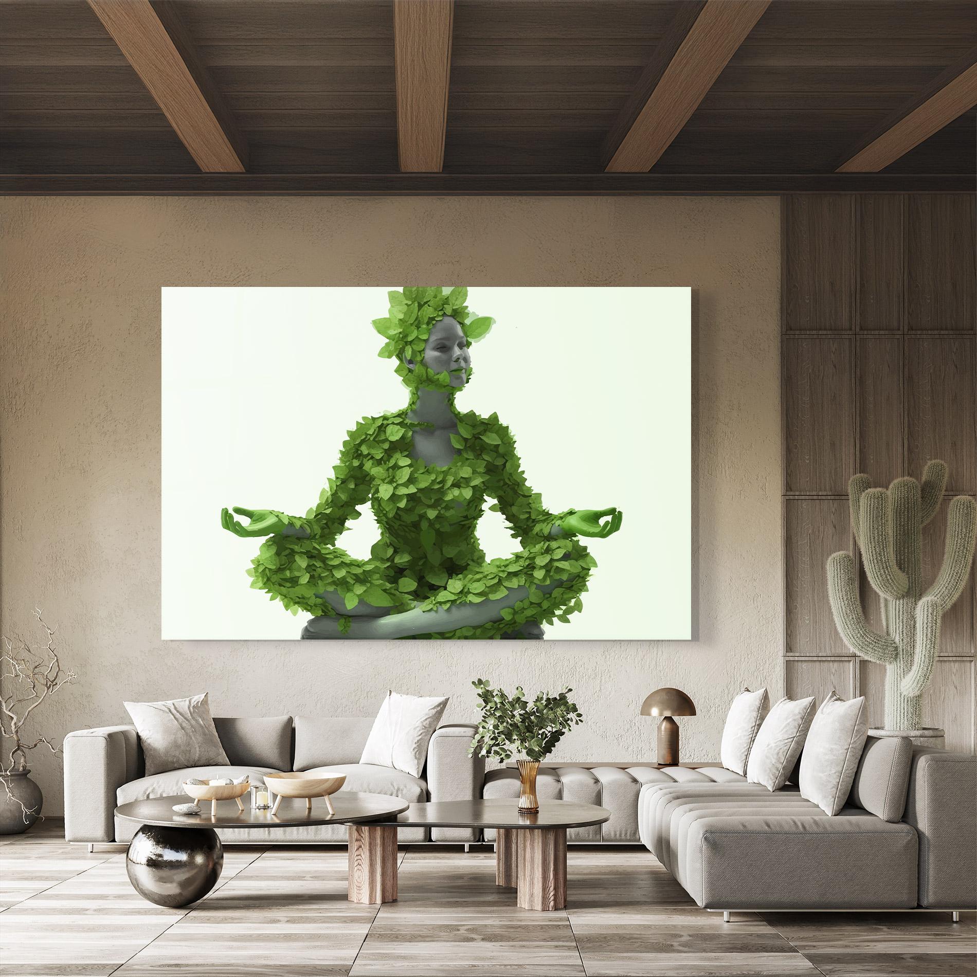 Стъклена картина Nature Yoga mockup 8